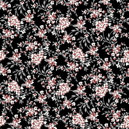 P-343-501-BLACK-RED - PRINTED 100% POLYESTER HI MULTI CHIFFON WASH