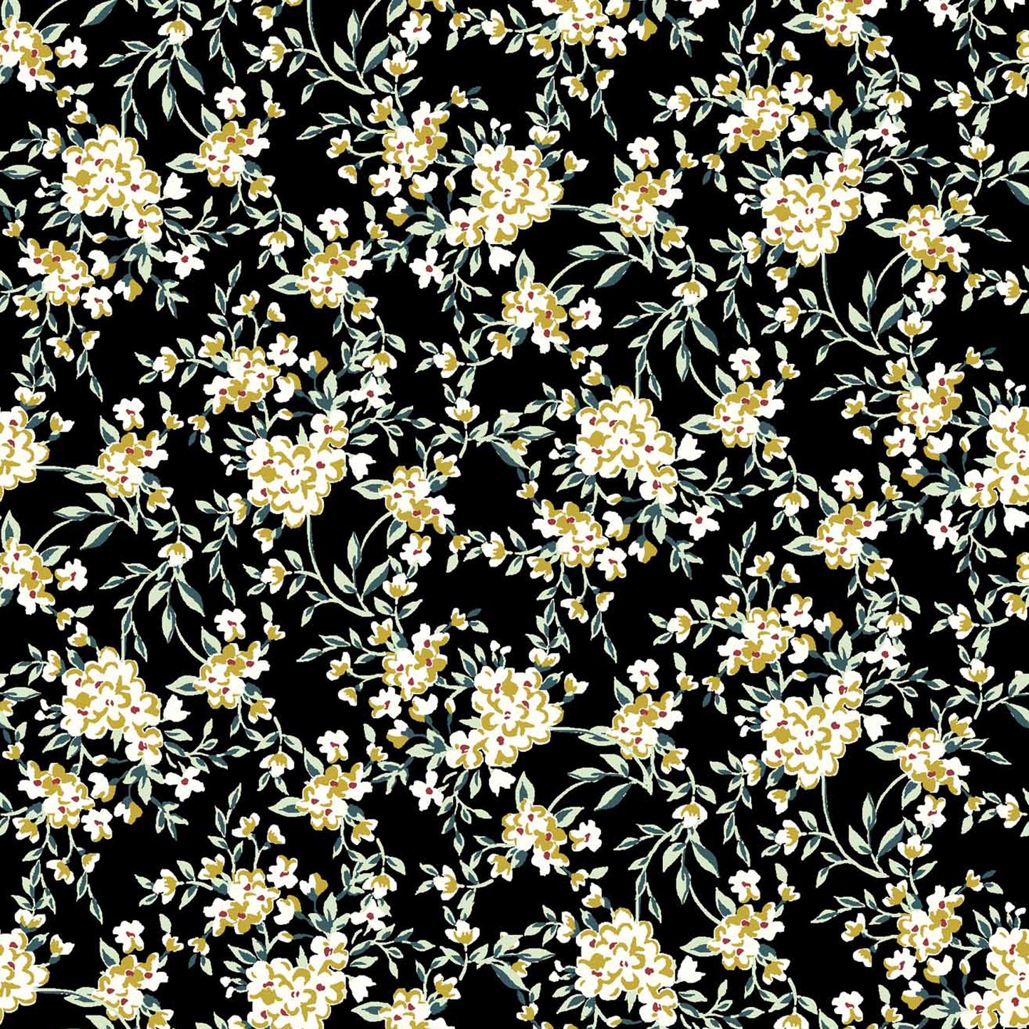 P-343-504-BLACK-CHARTREUSE - PRINTED WOOL DOBBY 100% POLYESTER