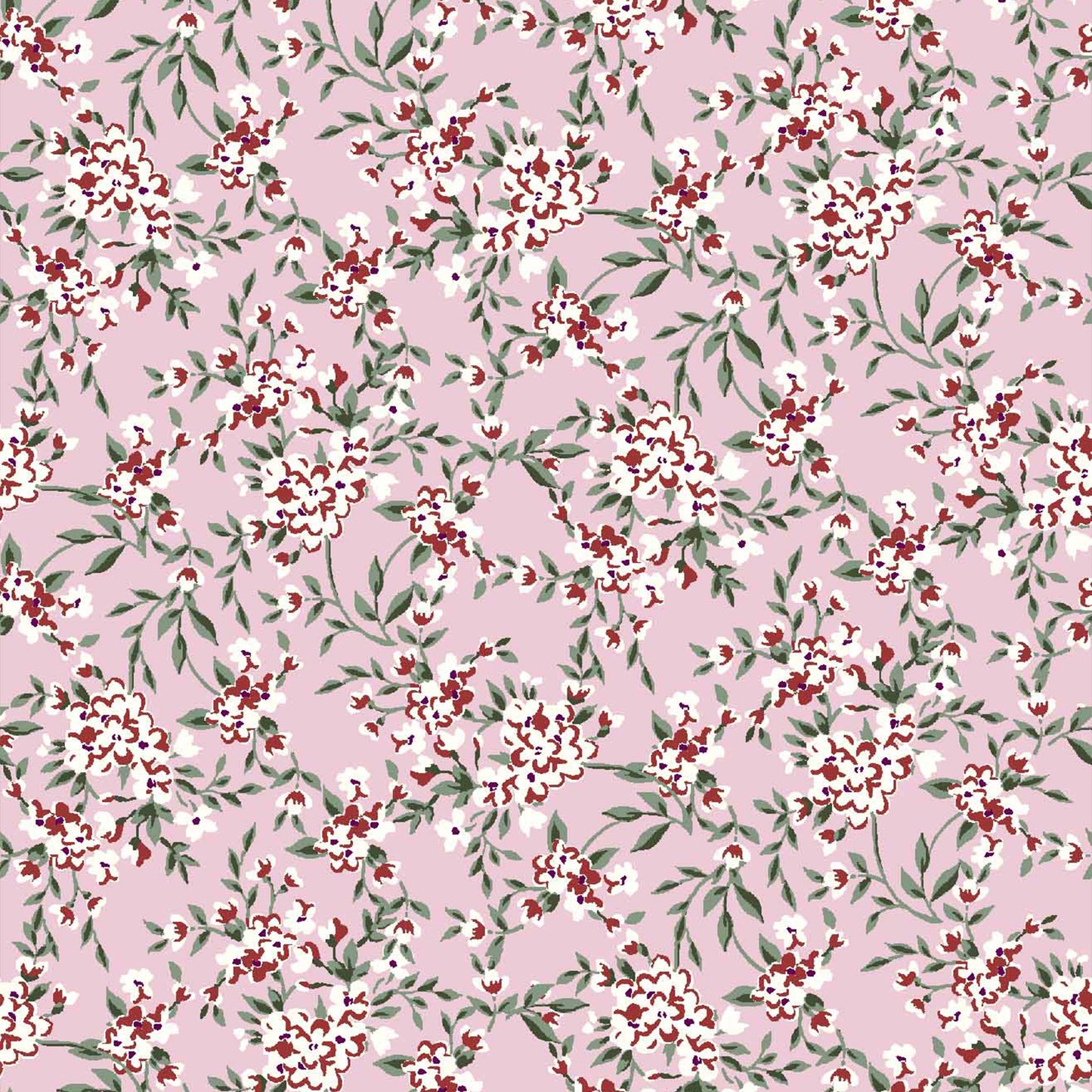 P-343-504-DUSTY-PINK-RED - PRINTED WOOL DOBBY 100% POLYESTER
