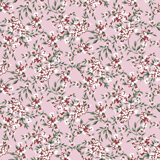P-343-504-DUSTY-PINK-RED - PRINTED WOOL DOBBY 100% POLYESTER