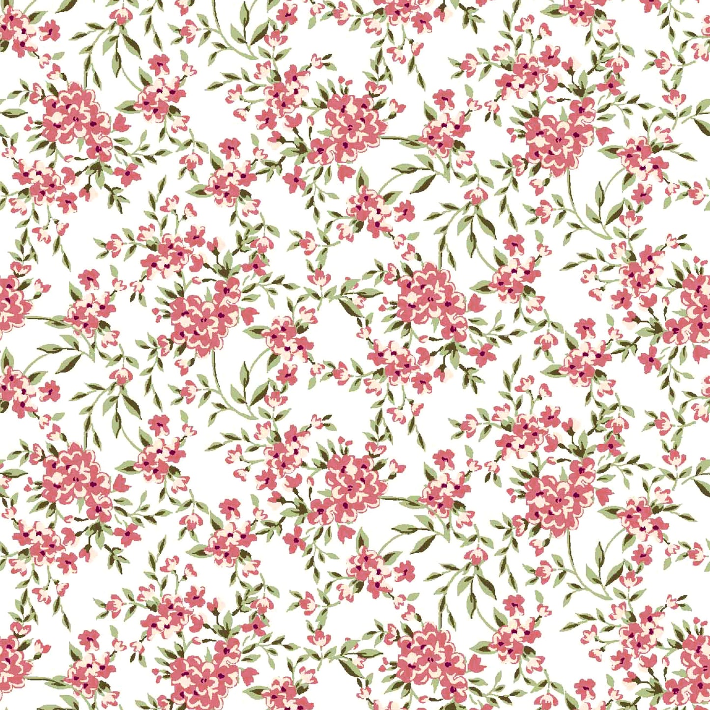 P-343-636-OFFWHITE-CORAL - PRINTED CREPON 100% RAYON CREPON