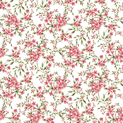 P-343-636-OFFWHITE-CORAL - PRINTED CREPON 100% RAYON CREPON