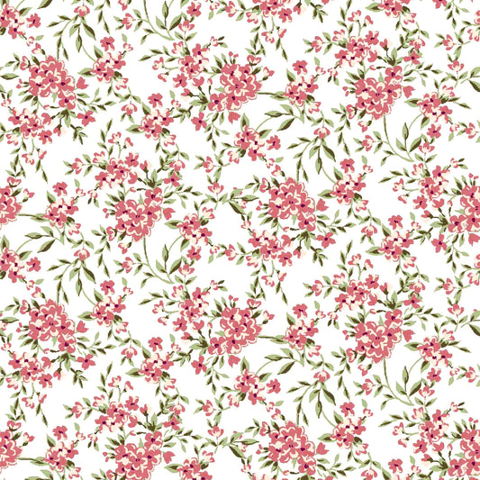 P-343-636-OFFWHITE-CORAL - PRINTED CREPON 100% RAYON CREPON