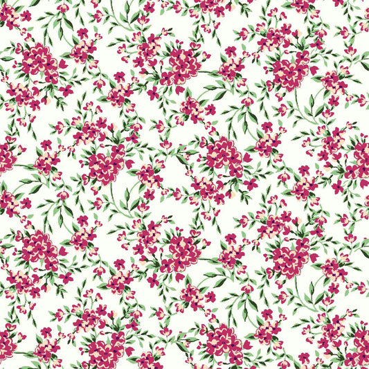 P-343-636-OFFWHITE-FUCHSIA - PRINTED CREPON 100% RAYON CREPON