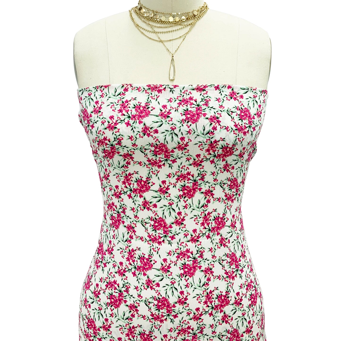 P-343-636-OFFWHITE-FUCHSIA - PRINTED CREPON 100% RAYON CREPON