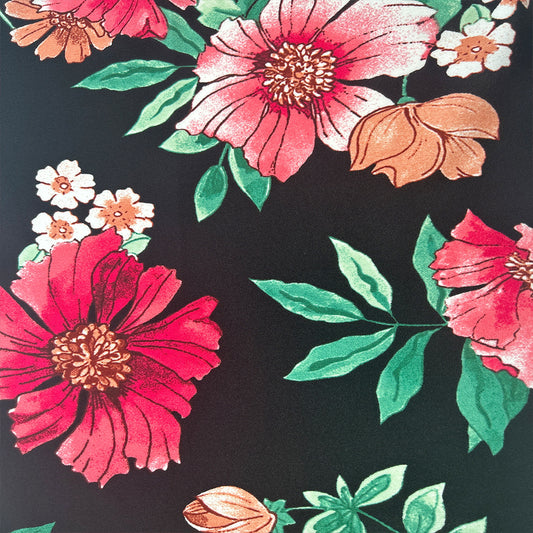 P-3476-702-BLACK-WATERMELON - PRINTED 97% POLY 3% SPANDEX