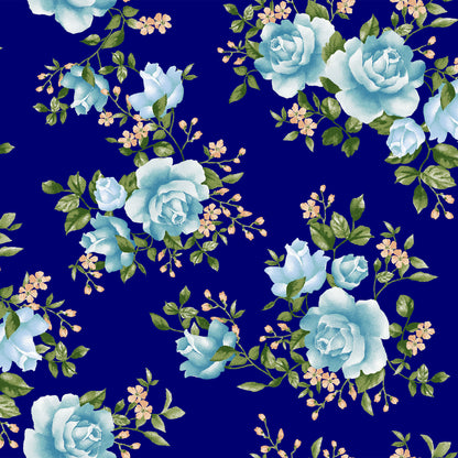 P-3478-702-NAVY-AQUA - PRINTED SCUBA CREPE 97% POLY 3% SPANDEX