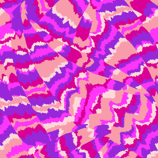 P-3485-501-GRAPE-BUBBLE-GUM - PRINTED 100% POLYESTER HI MULTI CHIFFON WASH