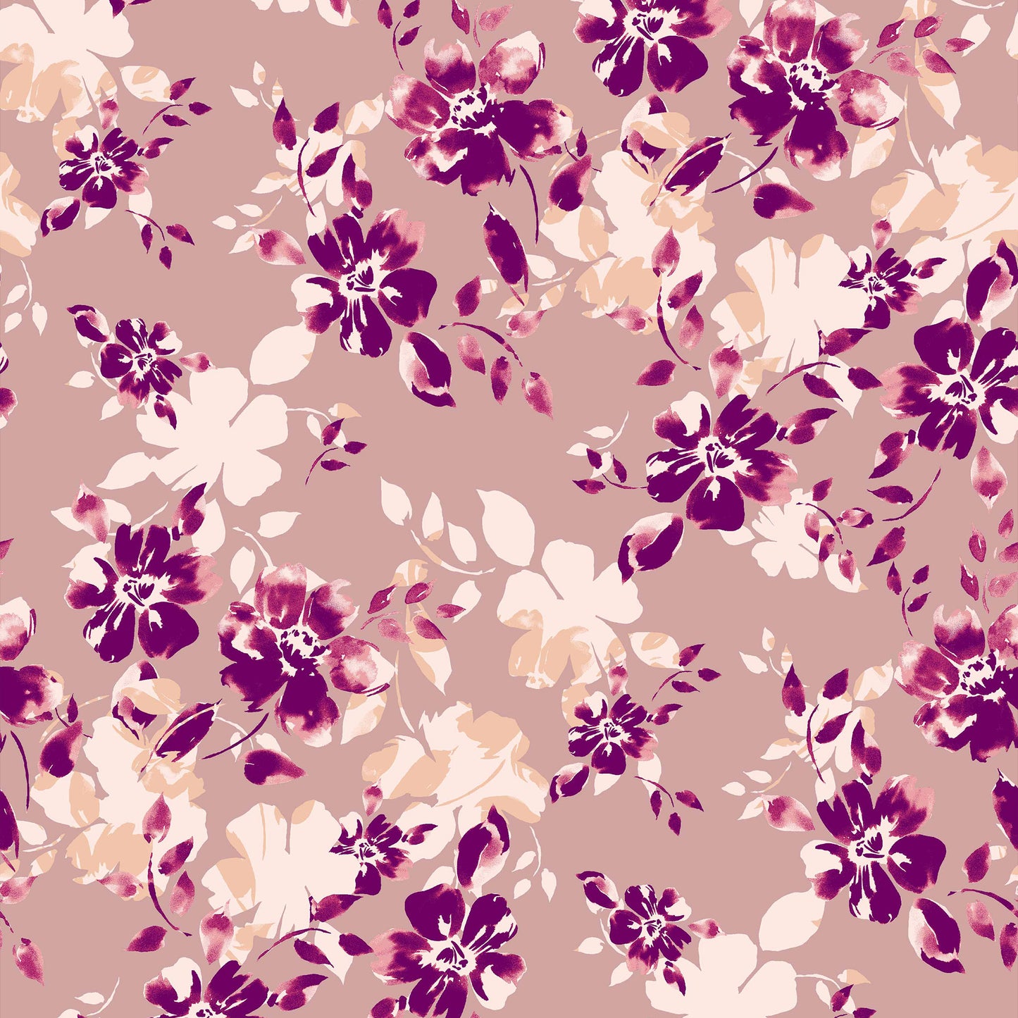 P-35-504-BLUSH-RUBY - PRINTED WOOL DOBBY 100% POLYESTER