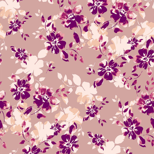 P-35-504-BLUSH-RUBY - PRINTED WOOL DOBBY 100% POLYESTER