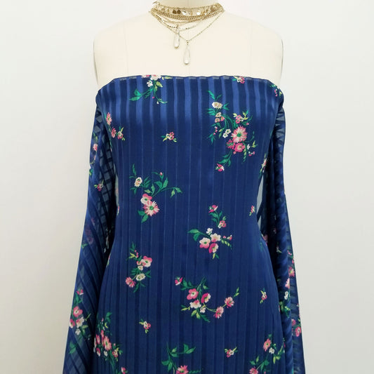 P-366-SHADOW-NAVY-MAGENTA - PRINTED SHADOW 100% POLYESTER