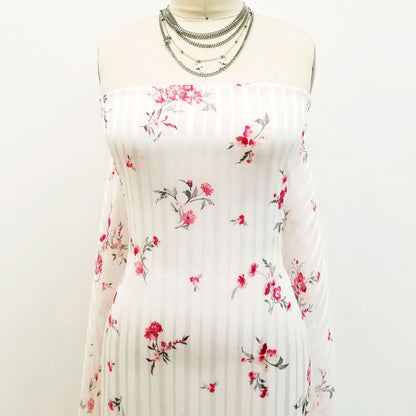 P-366-SHADOW-OFFWHITE-CORAL - PRINTED SHADOW 100% POLYESTER