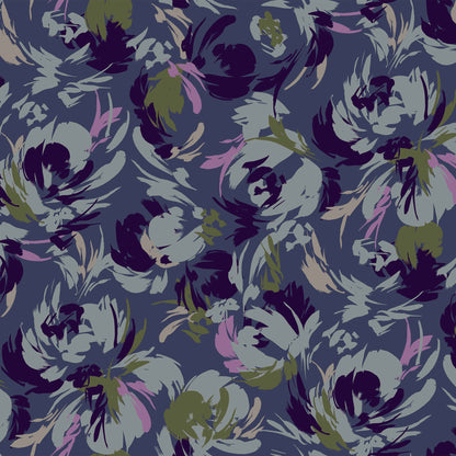P-40-453-MIDNIGHT-SILVER - PRINTED POLY POWER MESH 92%POLY 8%SPANDEX