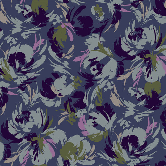 P-40-453-MIDNIGHT-SILVER - PRINTED POLY POWER MESH 92%POLY 8%SPANDEX