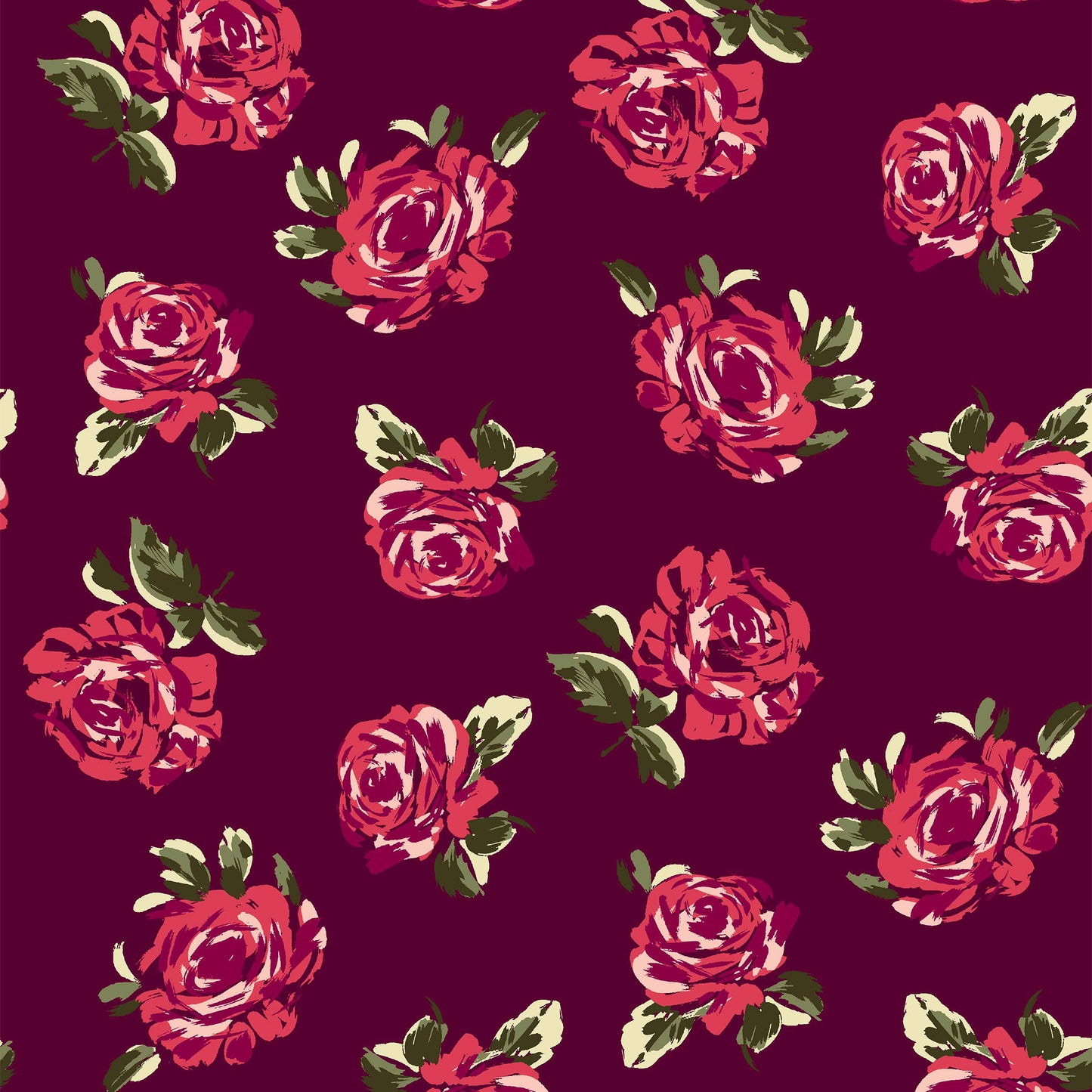 P-403-450-WINE-CORAL - PRINTED ITY 96% POLY 4% SPANDEX