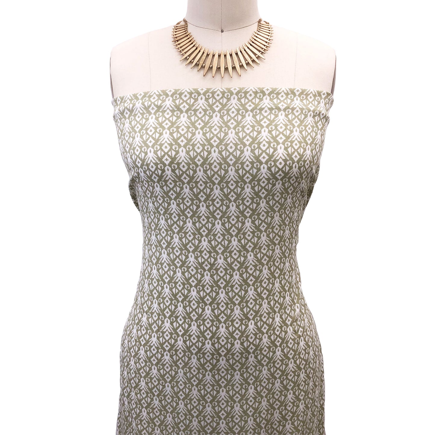 P-404-636-SAGE-OFF-WHITE PRINTED CREPON 100% RAYON CREPON