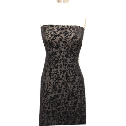 P-4170-VELVET-BLACK - PRINTED BURN-OUT VELVET 68% POLY 24% NYLON 8% SPANDEX