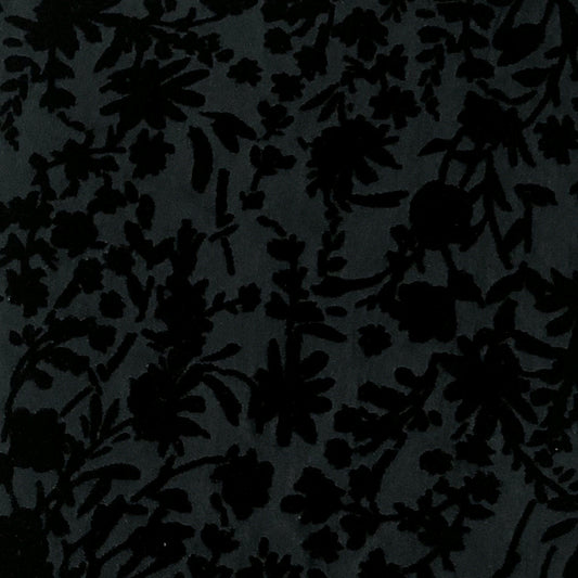 P-4170-VELVET-BLACK - PRINTED BURN-OUT VELVET 68% POLY 24% NYLON 8% SPANDEX