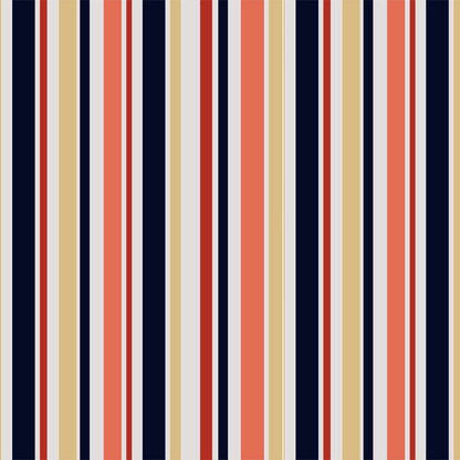 P-419-504-NAVY-CORAL - PRINTED WOOL DOBBY 100% POLYESTER