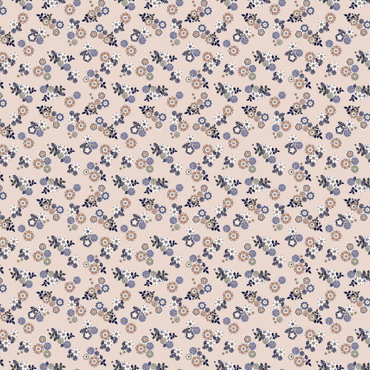 P-42-504-BLUSH-PERI - PRINTED WOOL DOBBY 100% POLYESTER