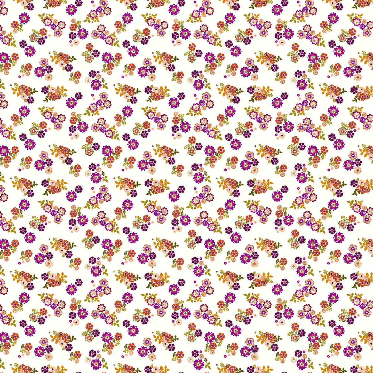 P-42-504-OFFWHITE-FUCHSIA - PRINTED WOOL DOBBY 100% POLYESTER