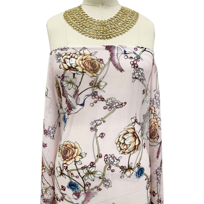 P-420-501-BABY-PINK-PEACH - PRINTED 100% POLYESTER HI MULTI CHIFFON WASH