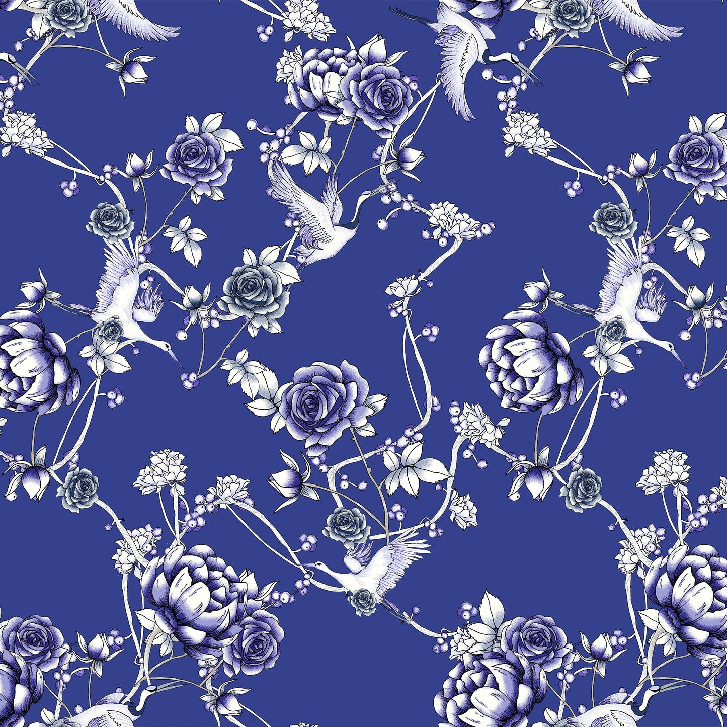 P-420-501-ROYAL-BLUE - PRINTED 100% POLYESTER HI MULTI CHIFFON WASH