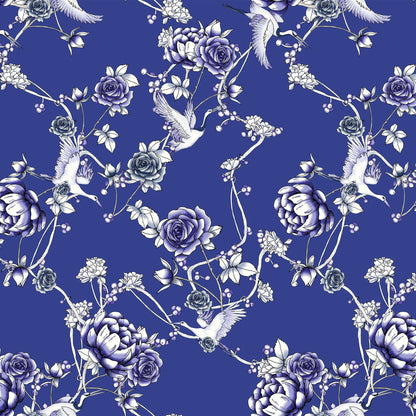 P-420-501-ROYAL-BLUE - PRINTED 100% POLYESTER HI MULTI CHIFFON WASH