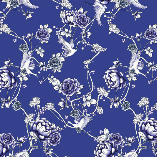 P-420-501-ROYAL-BLUE - PRINTED 100% POLYESTER HI MULTI CHIFFON WASH