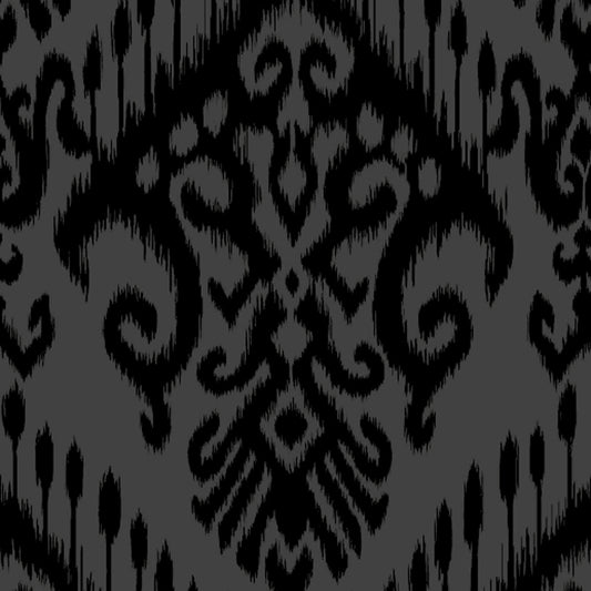 P-4204-453-BLACK - PRINTED POLY POWER MESH FLOCKING 92% POLY 8% SPANDEX