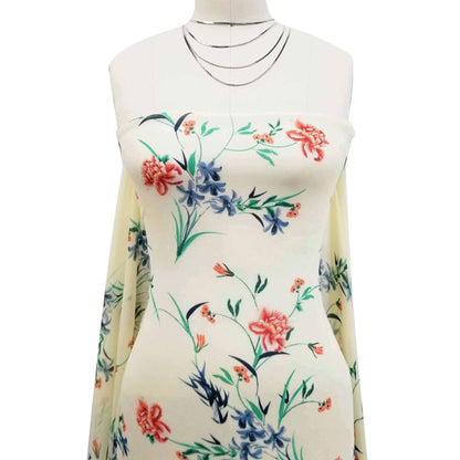 P-421-501-BANANA-ORANGE - PRINTED 100% POLYESTER HI MULTI CHIFFON WASH