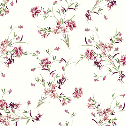 P-421-501-OFFWHITE-MAUVE - PRINTED 100% POLYESTER HI MULTI CHIFFON WASH