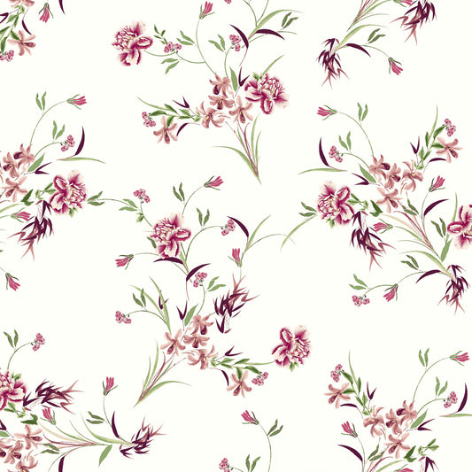 P-421-501-OFFWHITE-MAUVE - PRINTED 100% POLYESTER HI MULTI CHIFFON WASH