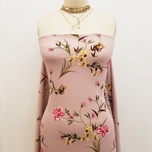 P-421-702-BLUSH-MAUVE - PRINTED SCUBA CREPE 97% POLY 3% SPANDEX