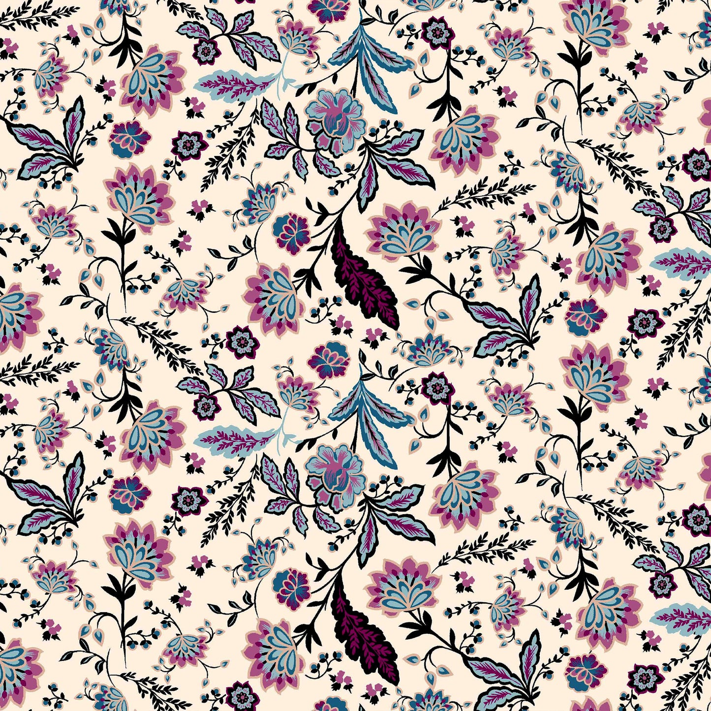 P-43-502-CREAM-MAUVE - PRINTED 100% POLY CHELSEA CHIFFON