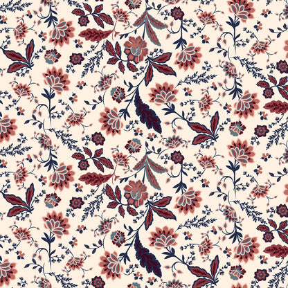 P-43-502-CREAM-PEACH - PRINTED 100% POLY CHELSEA CHIFFON