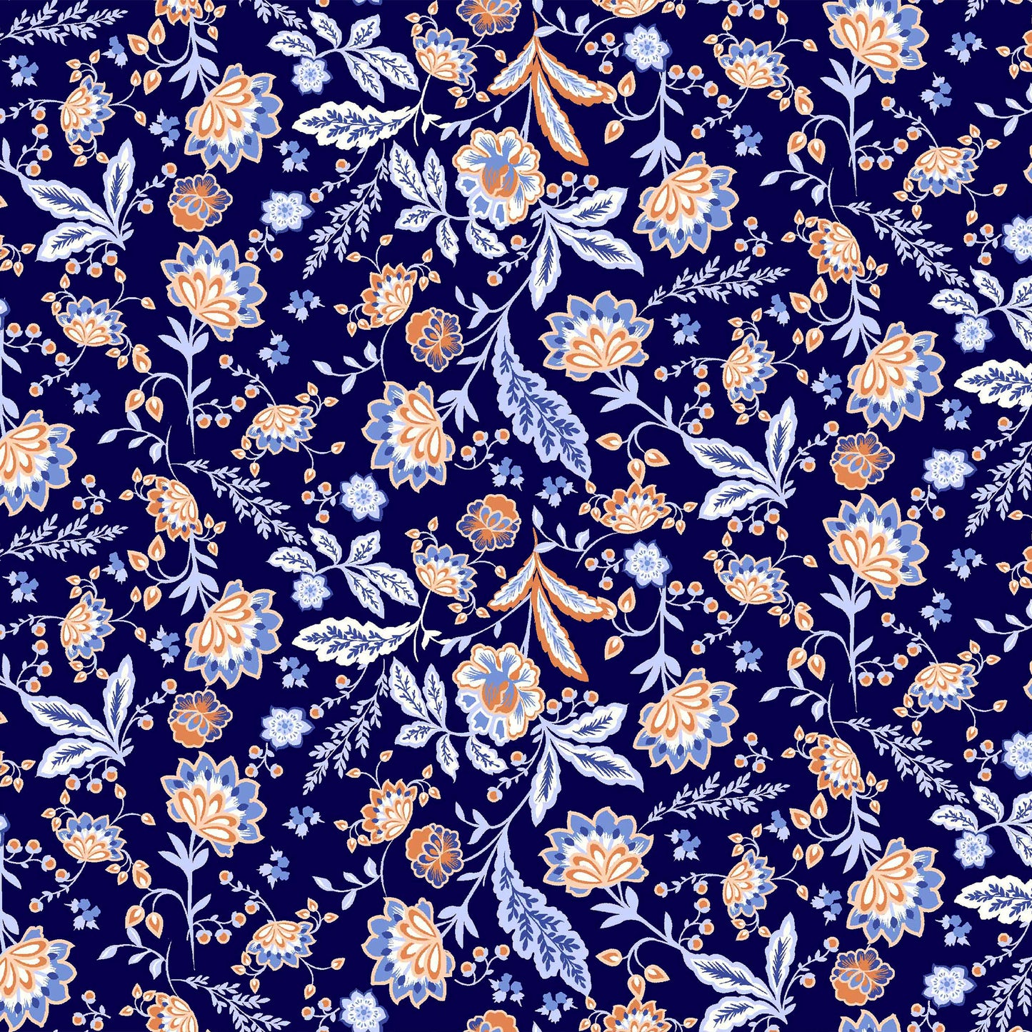 P-43-HVY-RSJ-NAVY-PEACH - PRINT RSJ 95% RAYON 5% SPANDEX JERSEY