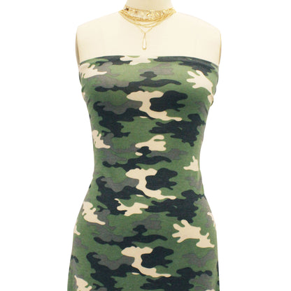 P-431-506-ARMY-GREEN-CHARCOAL - PRINTED FRENCH TERRY 63%POLY  33%RAYON  4% SPANDEX