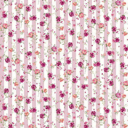 P-434-586-DUSTY-PINK-FUCHSIA - PRINTED CREPE CHIFFON 97% POLY 3% SPANDEX