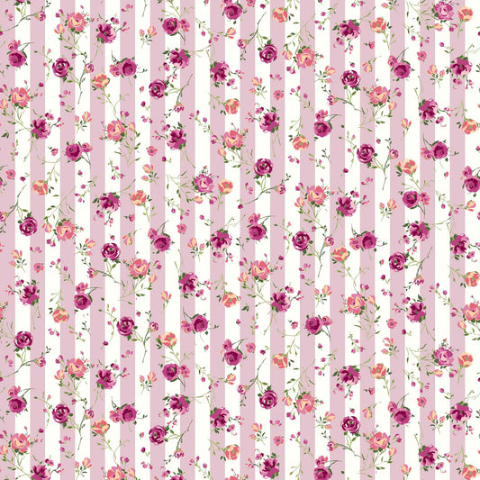 P-434-586-DUSTY-PINK-FUCHSIA - PRINTED CREPE CHIFFON 97% POLY 3% SPANDEX