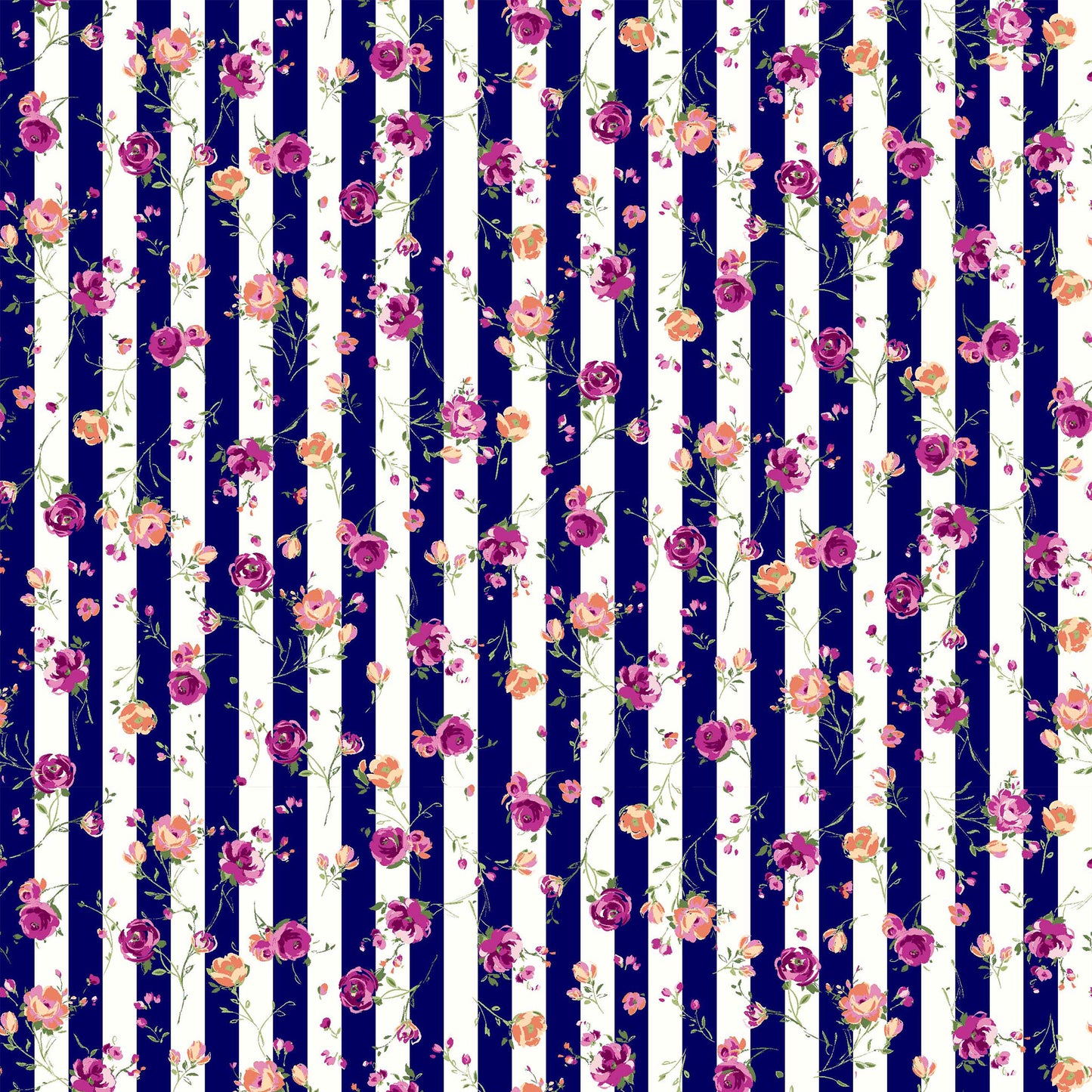 P-434-586-NAVY-HOT-PINK - PRINTED CREPE CHIFFON 97% POLY 3% SPANDEX