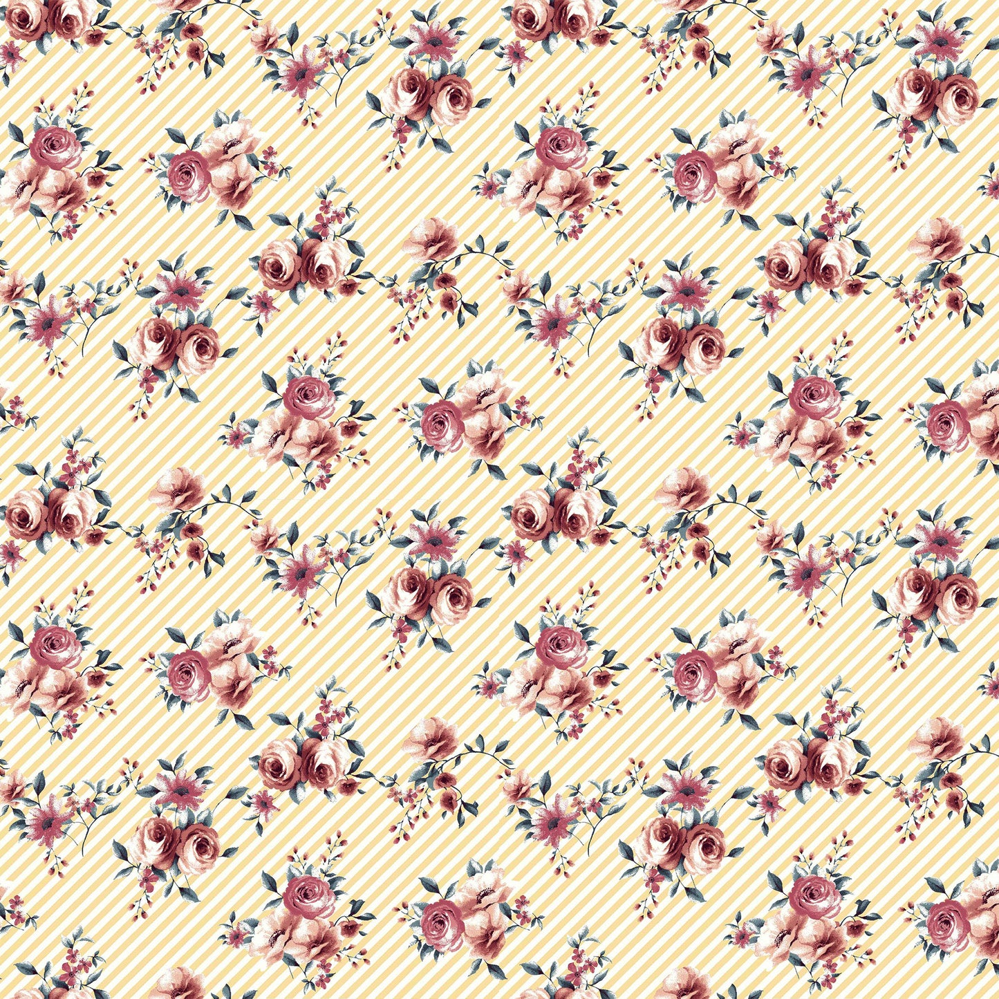 P-439-504-BANANA-ROSE-GOLD - PRINTED WOOL DOBBY 100% POLYESTER