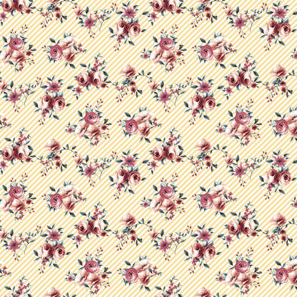 P-439-504-BANANA-ROSE-GOLD - PRINTED WOOL DOBBY 100% POLYESTER