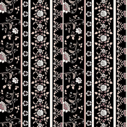 P-472-586-BLACK-MARSALA - PRINTED CREPE CHIFFON 97% POLY 3% SPANDEX