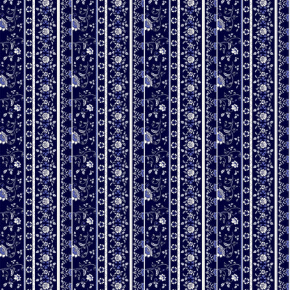 P-472-586-NAVY-PERI - PRINTED CREPE CHIFFON 97% POLY 3% SPANDEX