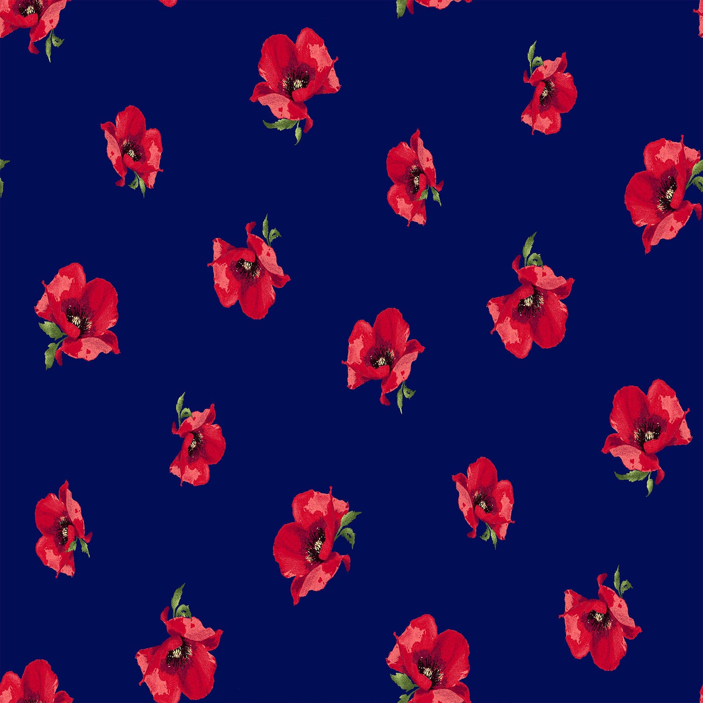 P-485-586-NAVY-RED - PRINTED CREPE CHIFFON 97% POLY 3% SPANDEX