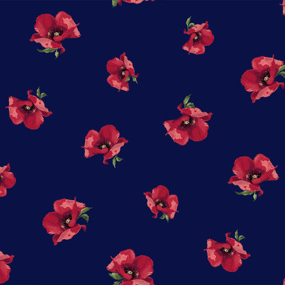 P-485-HVY-RSJ-NAVY-RED - PRINT RSJ 95% RAYON 5% SPANDEX JERSEY