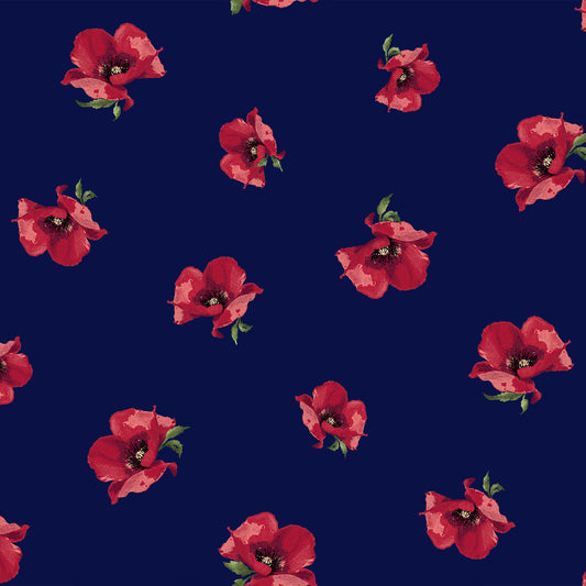 P-485-HVY-RSJ-NAVY-RED - PRINT RSJ 95% RAYON 5% SPANDEX JERSEY