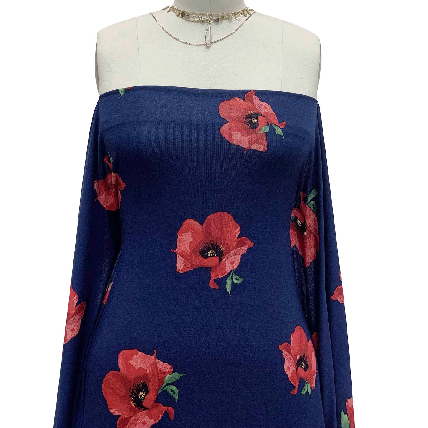 P-485-HVY-RSJ-NAVY-RED - PRINT RSJ 95% RAYON 5% SPANDEX JERSEY