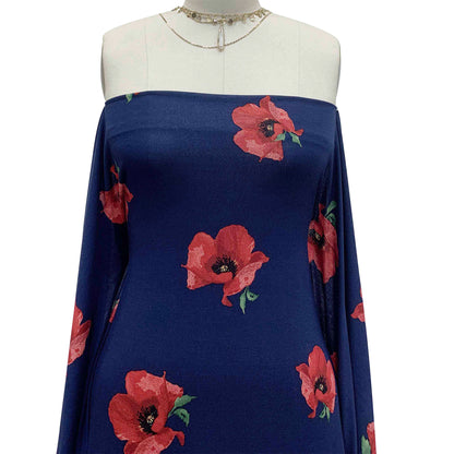 P-485-HVY-RSJ-NAVY-RED - PRINT RSJ 95% RAYON 5% SPANDEX JERSEY